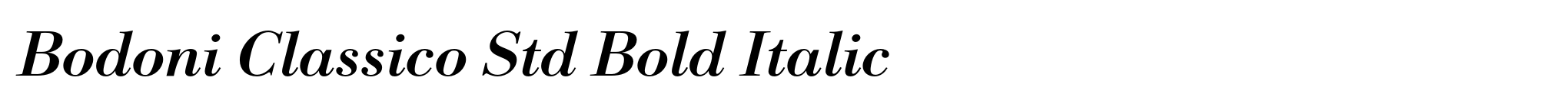 Bodoni Classico Std Bold Italic image
